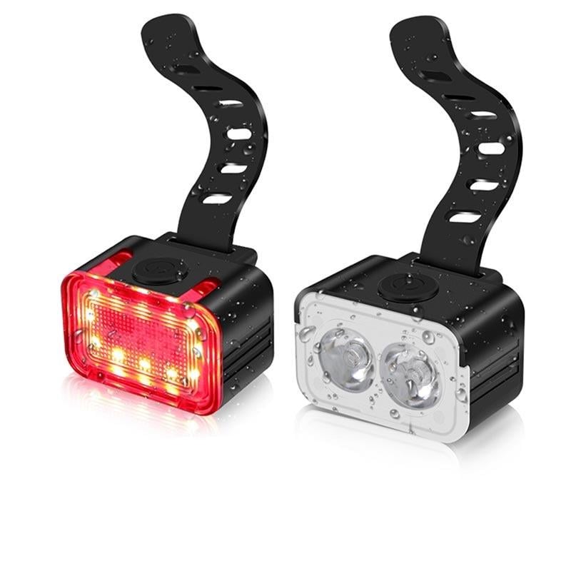 Набор велосипедных фонарей передний и задний 800 лм 5 режимов Черный (609783)