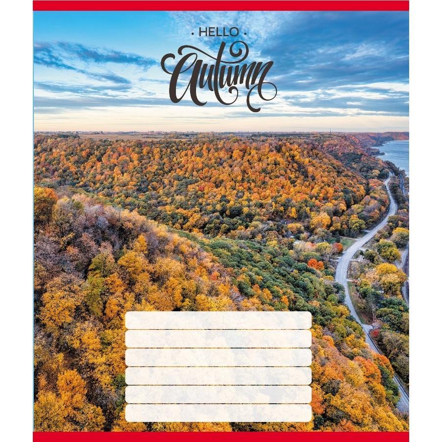 Шкільний зошит Привіт осінь 018-530117K-2 в клітинку 18 аркушів (RLT55203)