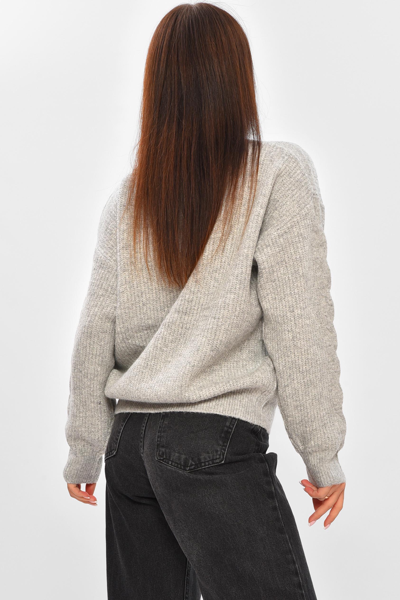 Светр жіночий 206610 однотонний M-XL Сірий (206610_!335423_44-48) - фото 3 Светр жіночий 206610 однотонний M-XL Сірий (206610_!335423_44-48) - фото 3