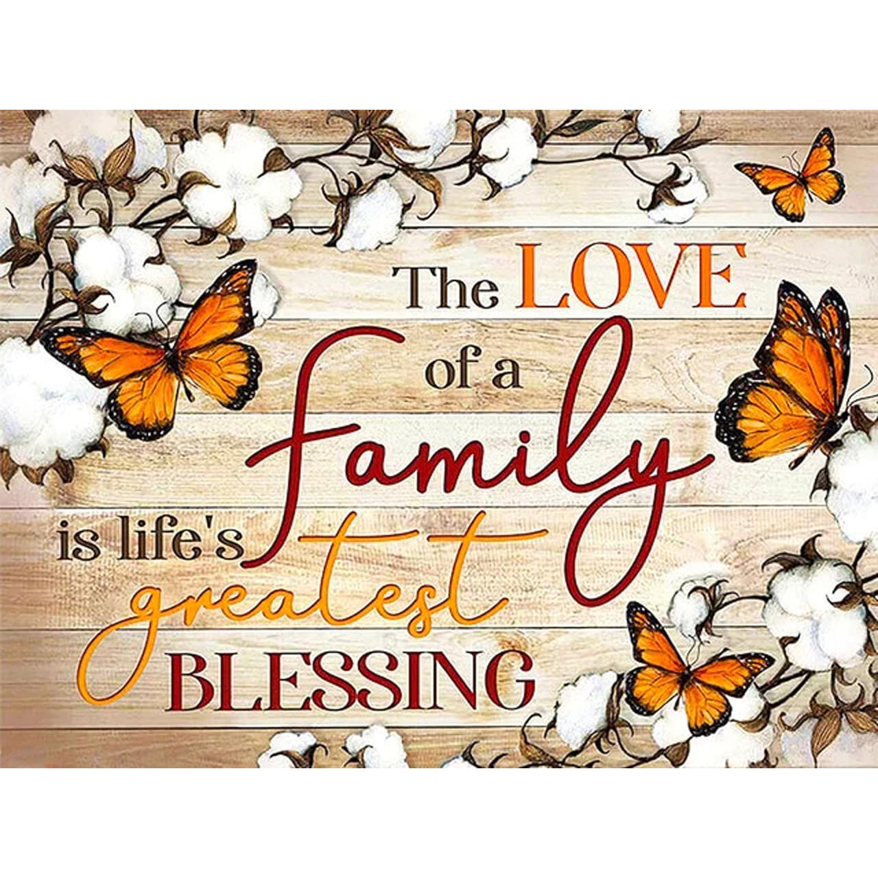 Алмазная мозаика Strateg Семья – наше благословение 30х40 см (HEG87078)