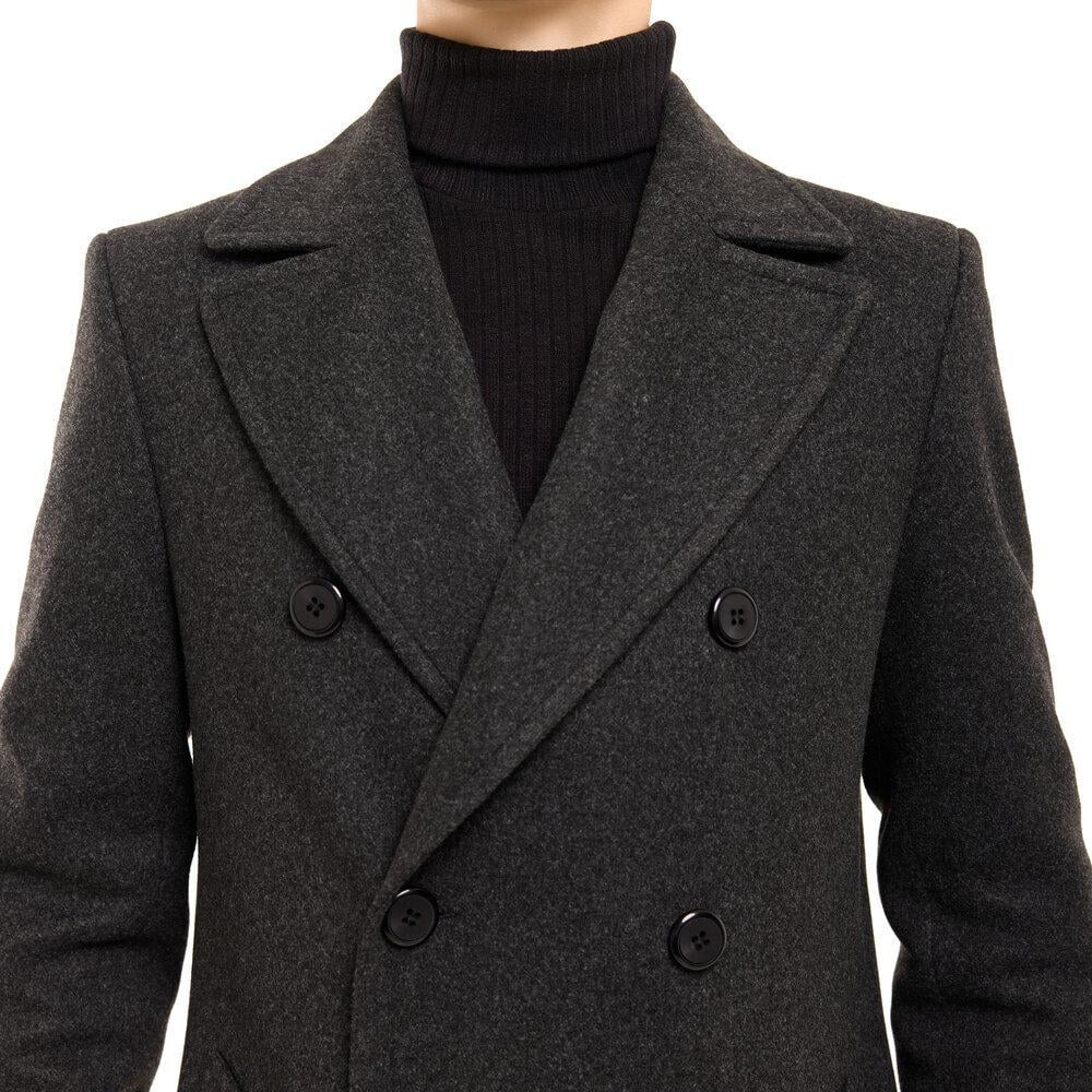 Пальто чоловіче Greyford Pobedov кашемірове двобортне M Темно-сірий (26488/1) - фото 9