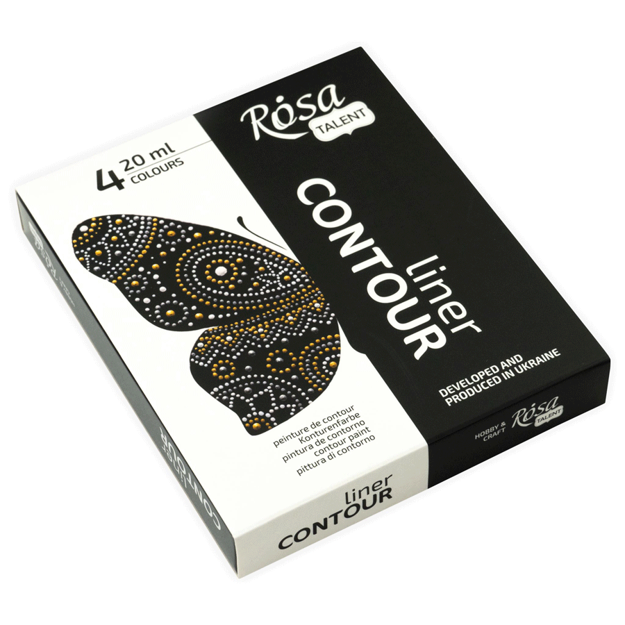 Набор контуров ROSA Talent классические цвета и металлики 4х20 мл (4823098544715) - фото 3 Набор контуров ROSA Talent классические цвета и металлики 4х20 мл (4823098544715) - фото 3