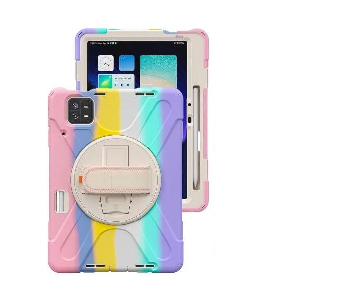 Чехол-накладка противоударный Armor Rotating Bracelet для Xiaomi Pad 6/6 Pro с поворотным кронштейном и ремнем Разноцветный