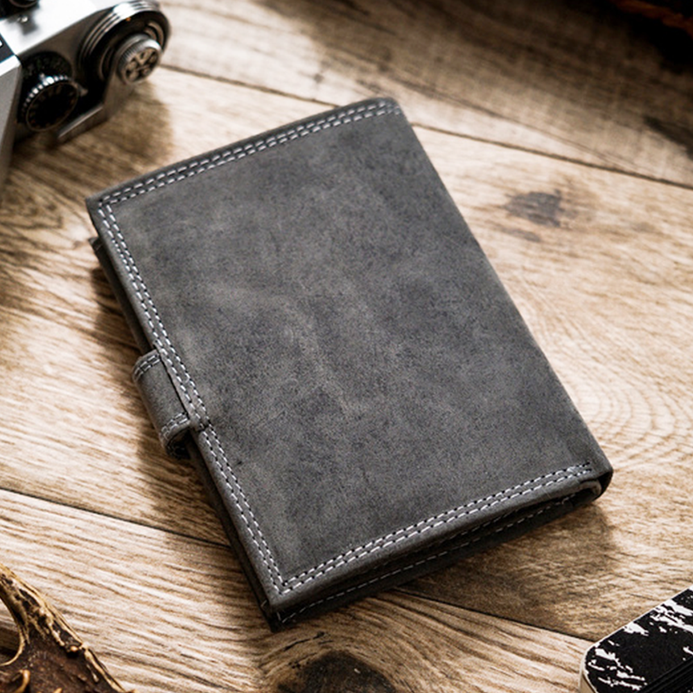 Портмоне мужское кожаное Peterson N4L-CHM в подарочной коробке Темно-серый