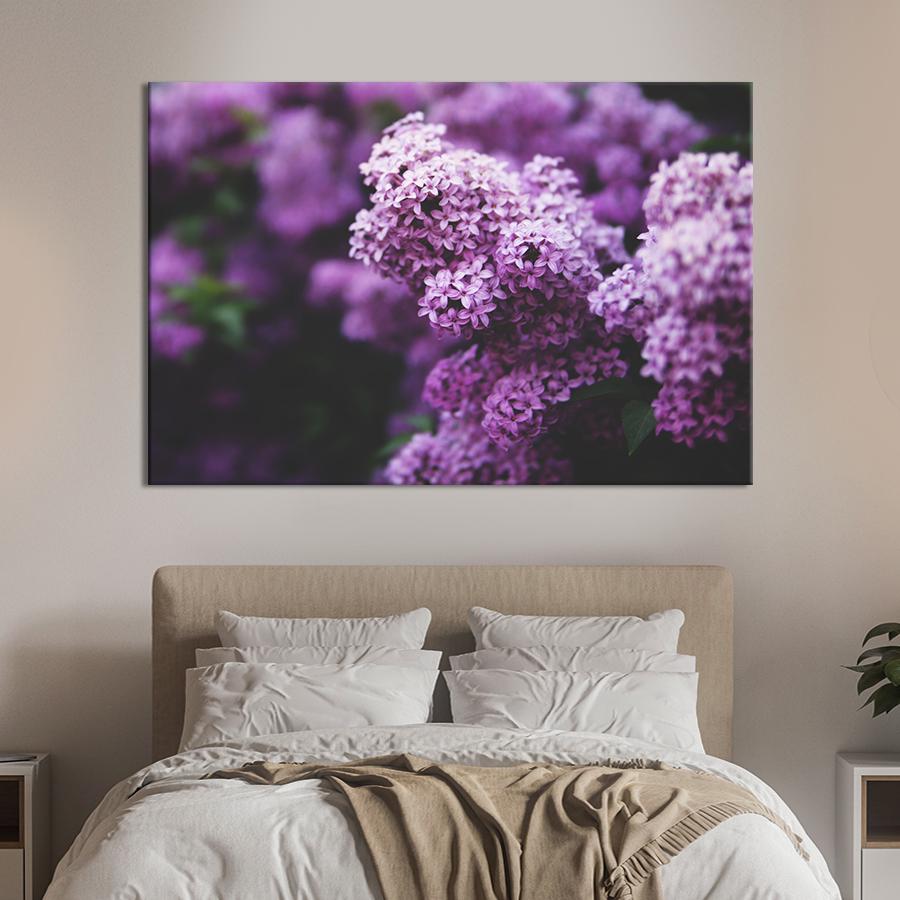 Картина цветы и растения Цветущая сирень 120x80 см (A991-1)