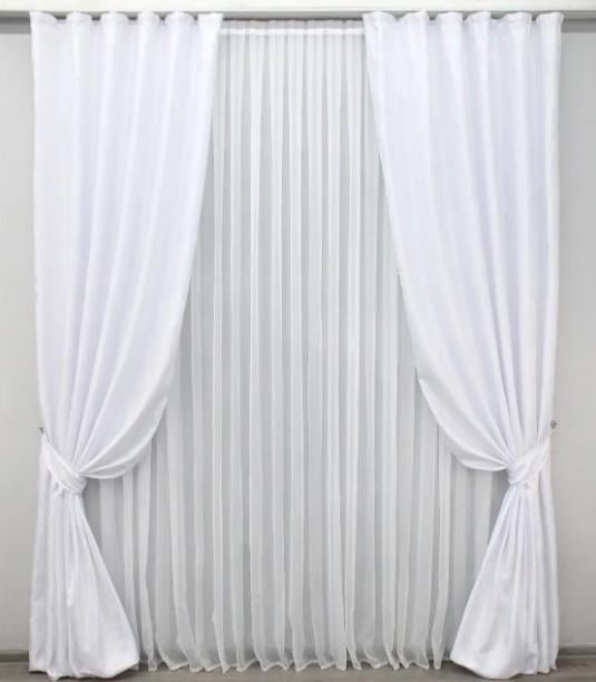 Штори у вітальню/спальню Мармур Al1 1,5х2,7 м 2 шт. Білий (1300ш)