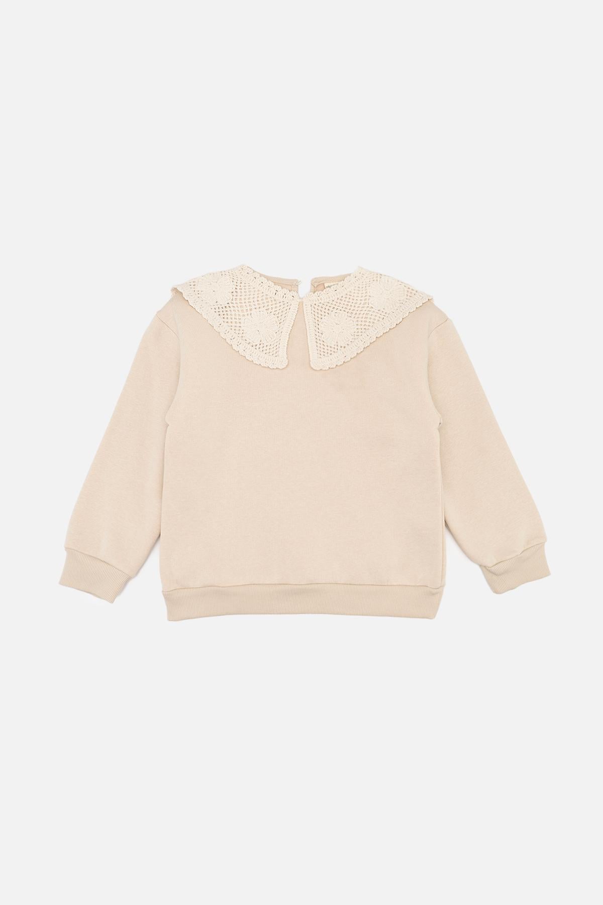 Свитшот для девочки ЦБ-00260859 116 см Бежевый (28576295)