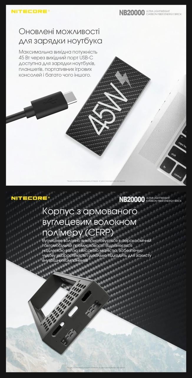 Повербанк Nitecore NB20000 GEN2 QC 3.0 20000 mAh (18098950) - фото 8