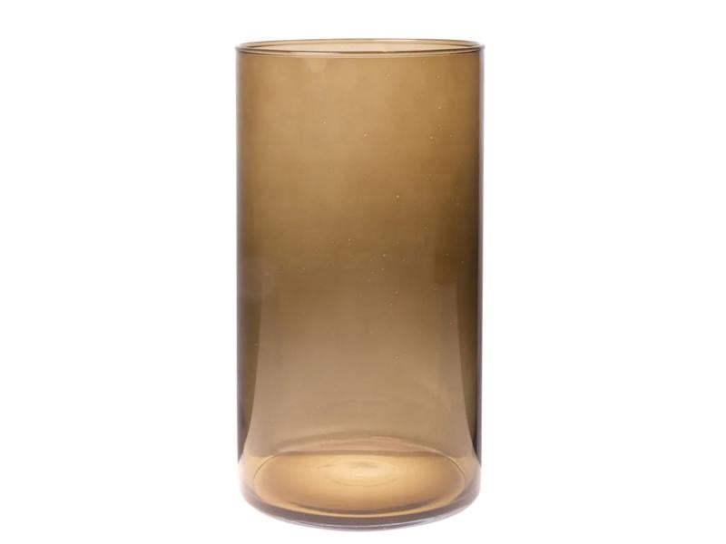 Ваза скляна Lefard Essentials Cylinder topaz h 30 см d 16 см Коричневий (804-084)