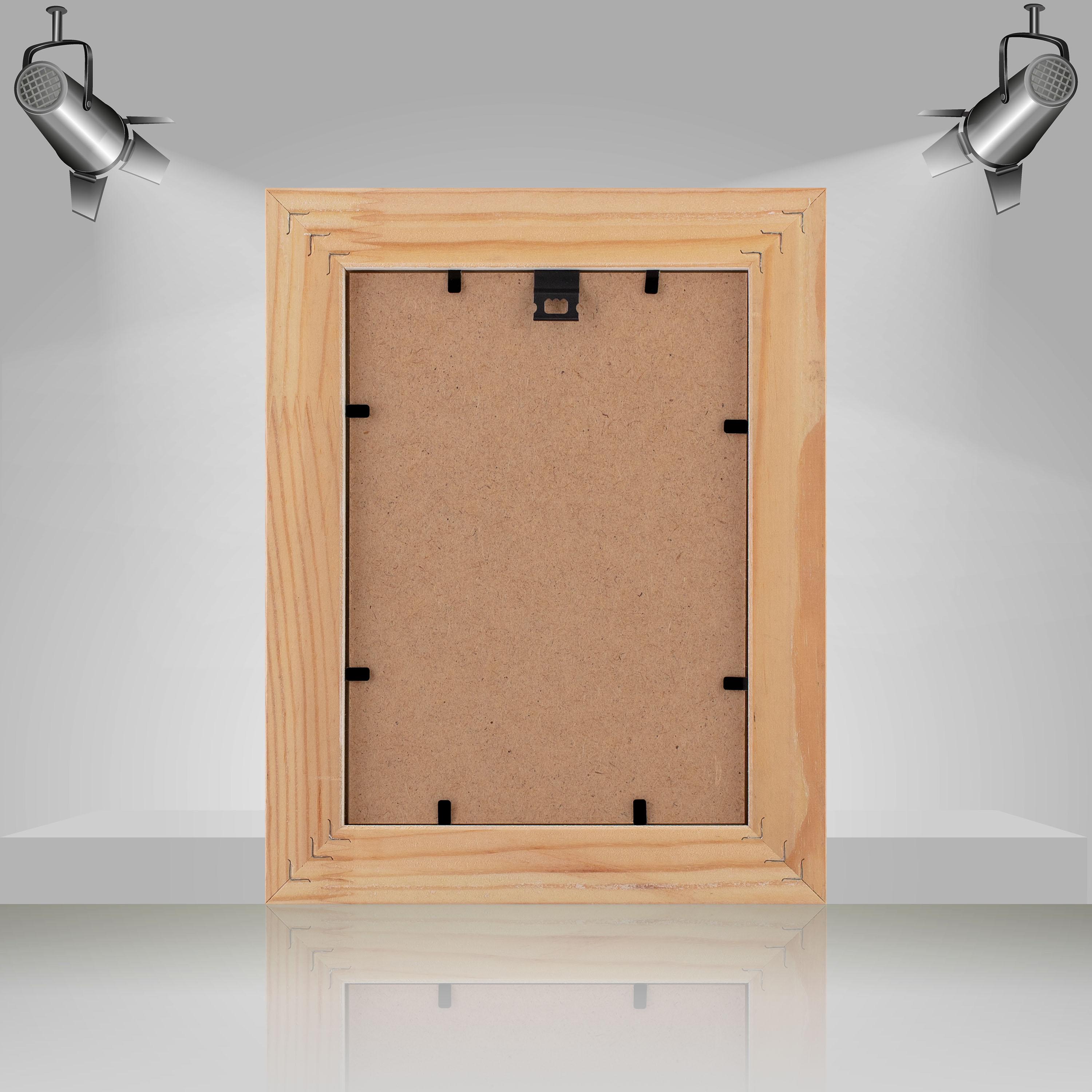 Фоторамка деревянная EmojiFrame 13х18 см AH3322-02 пластиковое стекло 0,8 мм Фиолетовый - фото 4