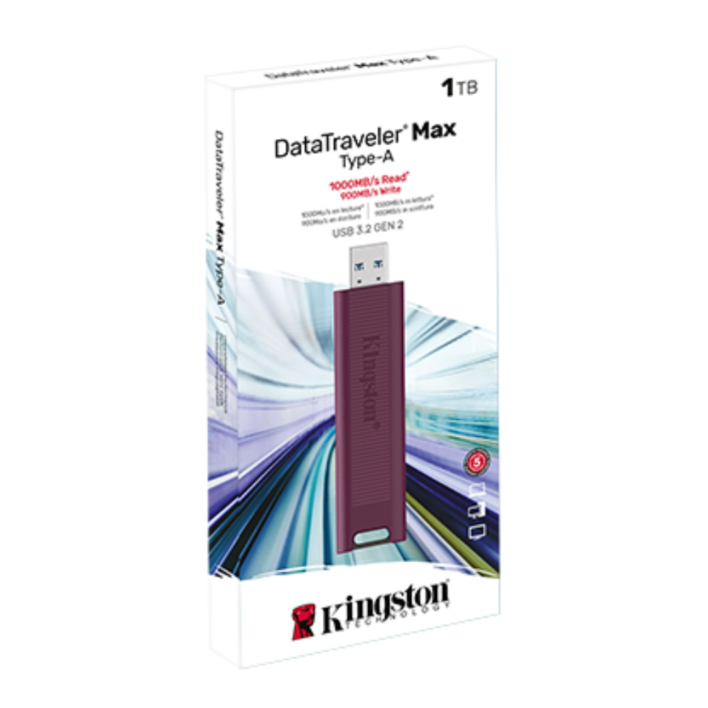 Флэш-память USB Kingston Gen 2 DT Max USB Type-A DTMAXA 1 Gb Бордовый (586735) - фото 3