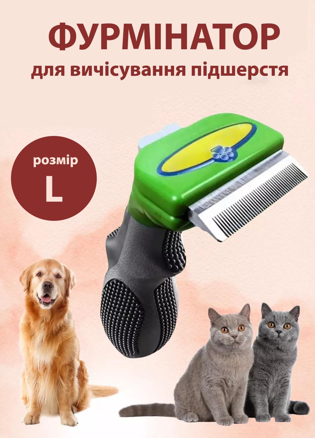 Фурмінатор для вичісування підшерстя тварин Pet Knot Comb скорочує линяння 10х16 см Зелений (5152U) - фото 6