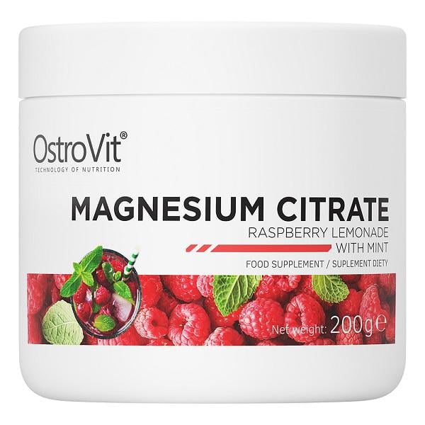 Витамины магний для спорта OstroVit Magnesium Citrate Raspberry Lemonade Mint 200 г 74 servings (000020822)