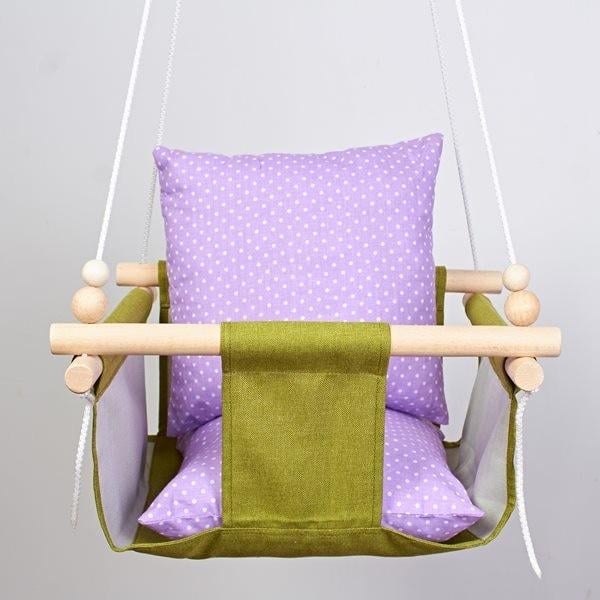 Дитяча гойдалка Infancy Горох Фіолетовий/Зелений (10140355) - фото 5 Дитяча гойдалка Infancy Горох Фіолетовий/Зелений (10140355) - фото 5