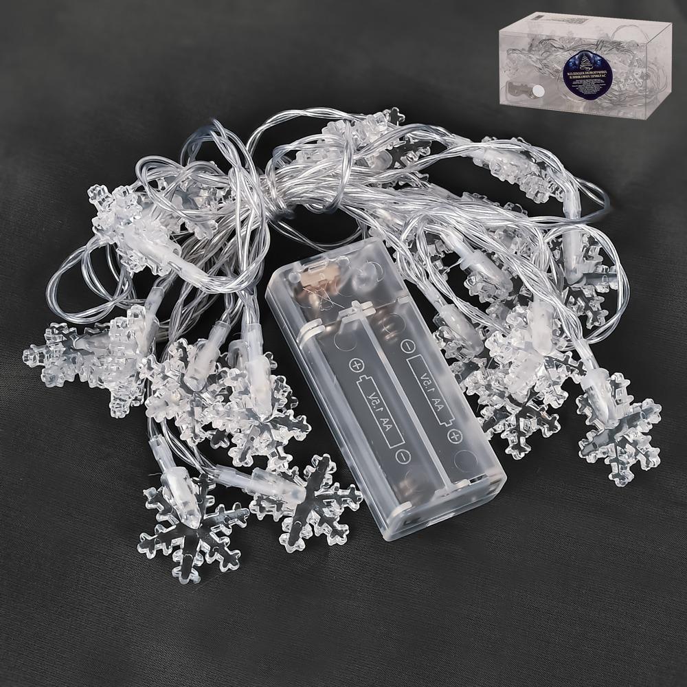 Гирлянда светодиодная HOME R96102 Snowflakes 3 м белая 20 LED Гирлянда светодиодная HOME R96102 Snowflakes 3 м белая 20 LED