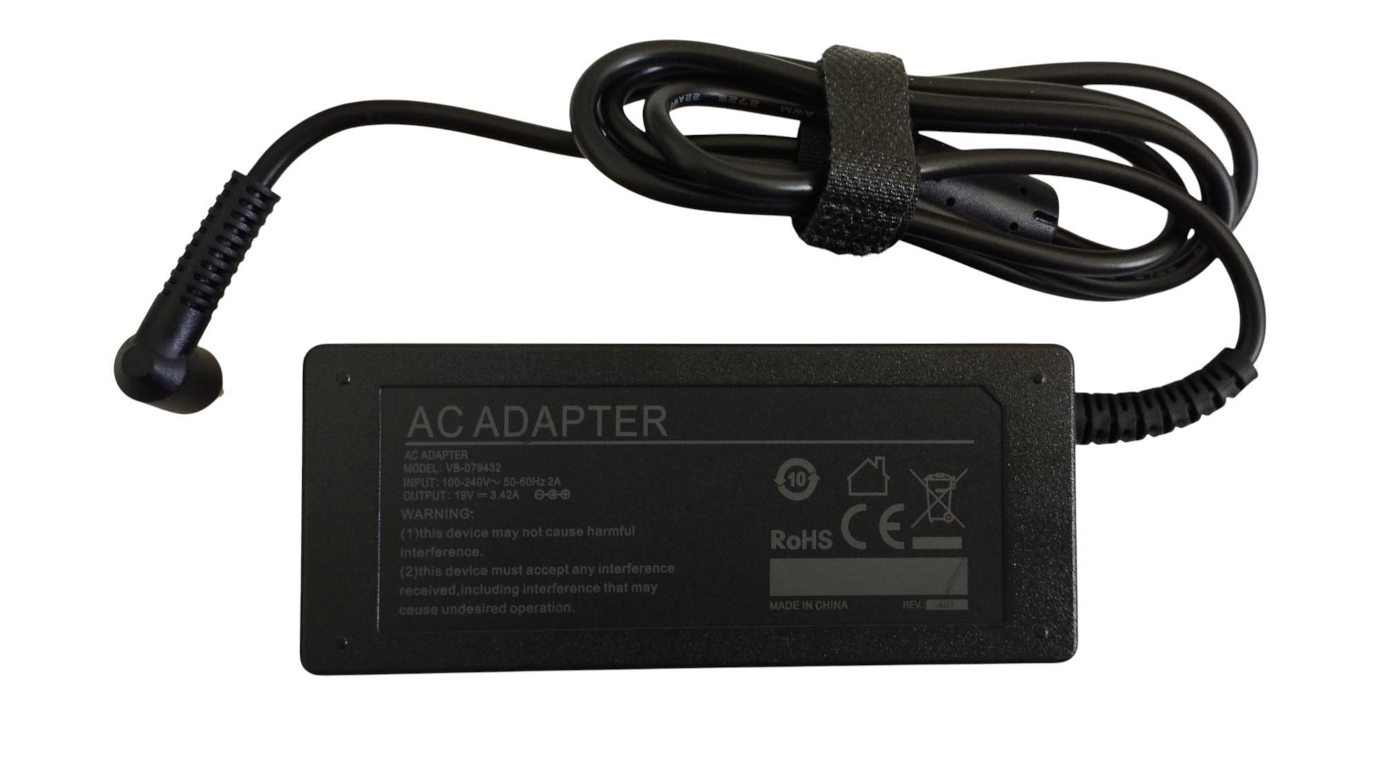 Блок питания для ноутбука Clevo 65W 19V 3,42A 3,5x1,35 мм (079432)