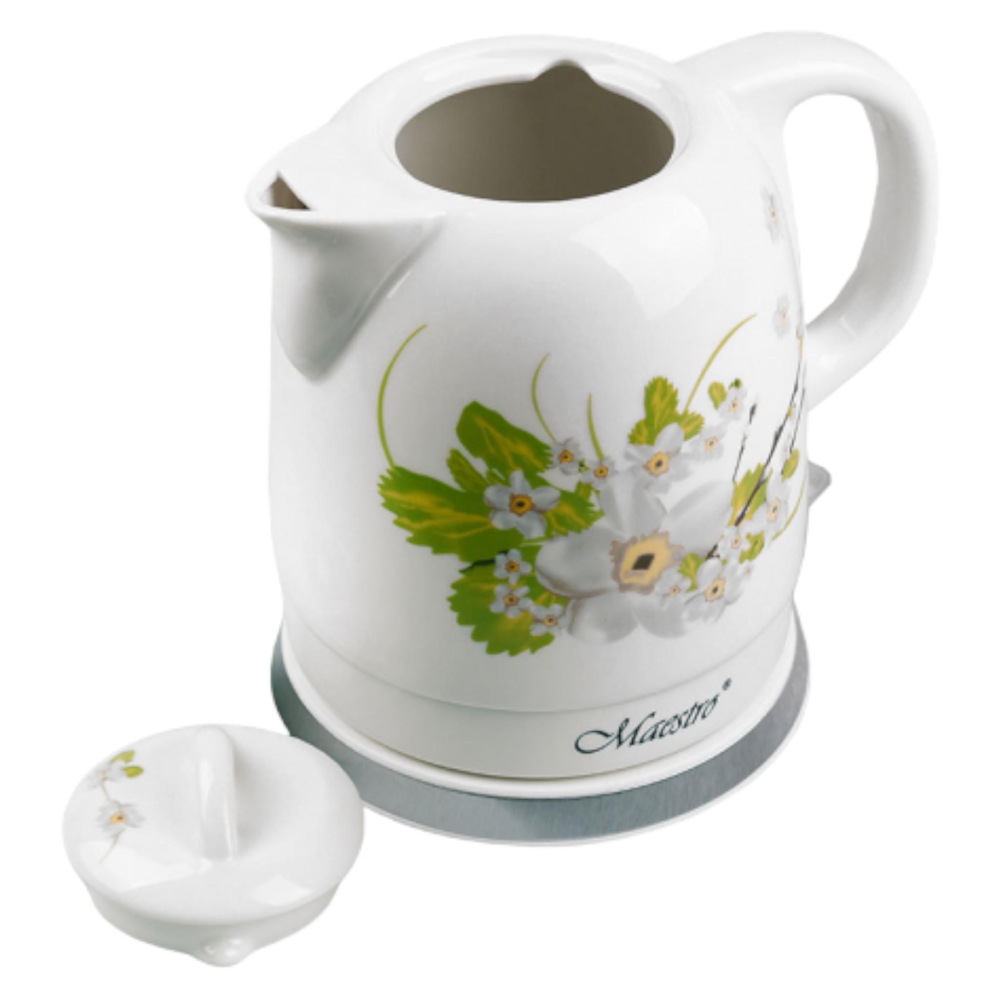 Электрочайник керамический Maestro MR-066 Flowers 1,5 л 1200 Вт White (EK_MR066White)