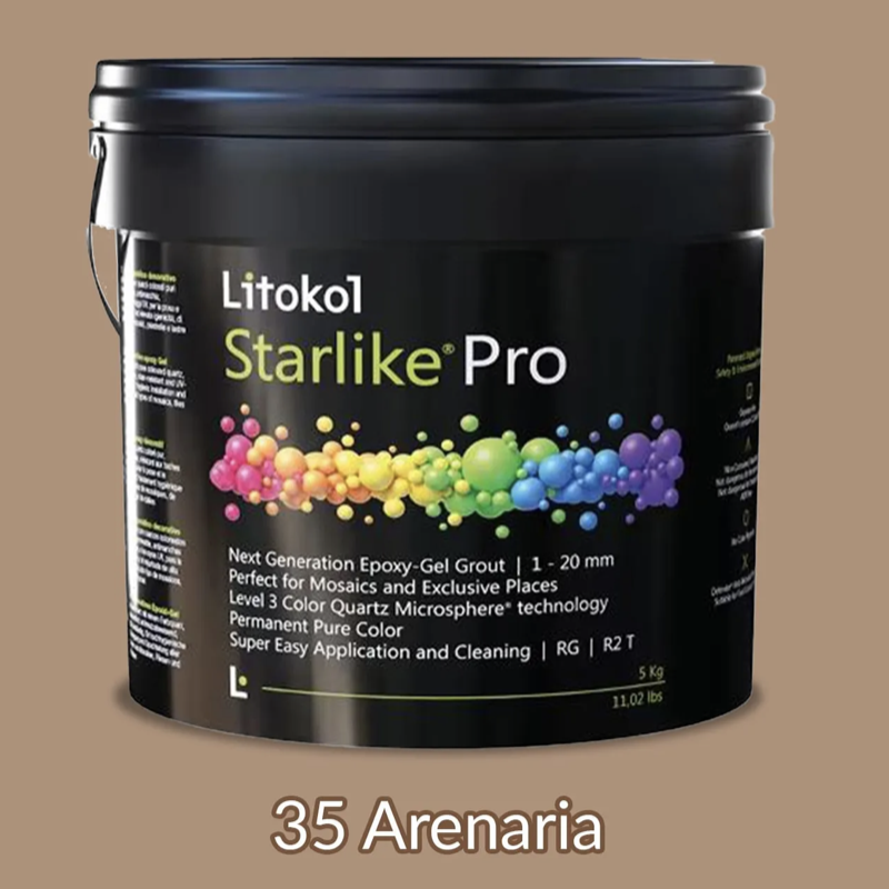 Затирка эпоксидная гелевая Litokol Starlike Pro 35 Arenaria 2,5 кг (STPROARN02.5)