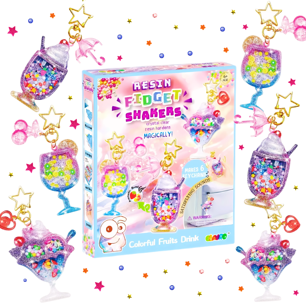 Набор для создания брелоков из эпоксидной смолы детский для творчества и рукоделия 6 шт. Набор для создания брелоков из эпоксидной смолы детский для творчества и рукоделия 6 шт.