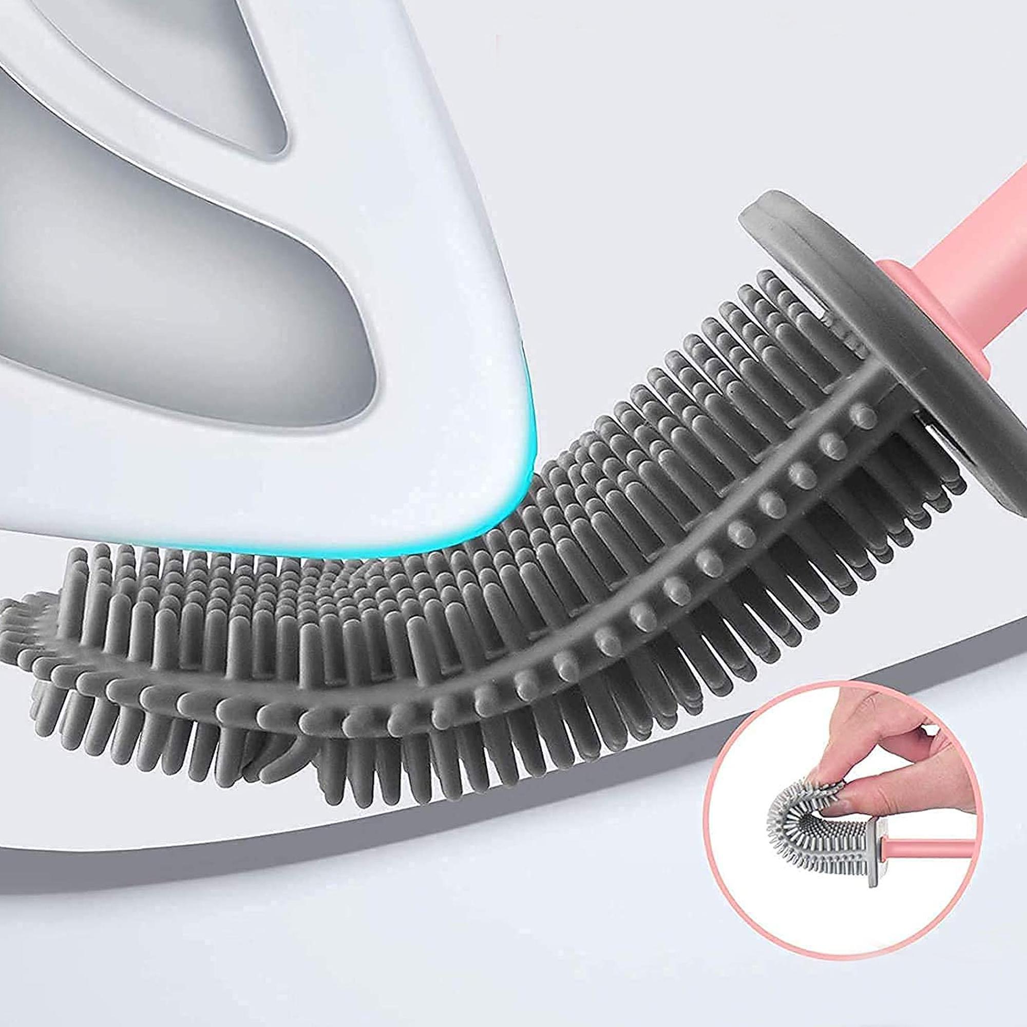 Ершик для унитаза с силиконовой гибкой щеткой для туалета Розовый (fa5d5fde) - фото 4 Ершик для унитаза с силиконовой гибкой щеткой для туалета Розовый (fa5d5fde) - фото 4