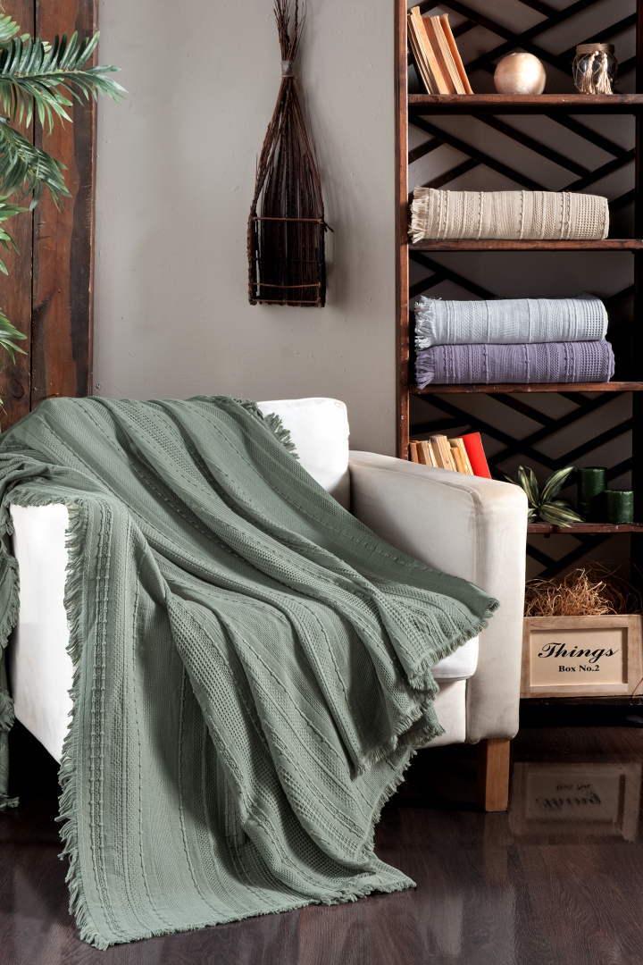 Покривало на диван бавовняне євро Хакі (В-A-turkish-001-07)