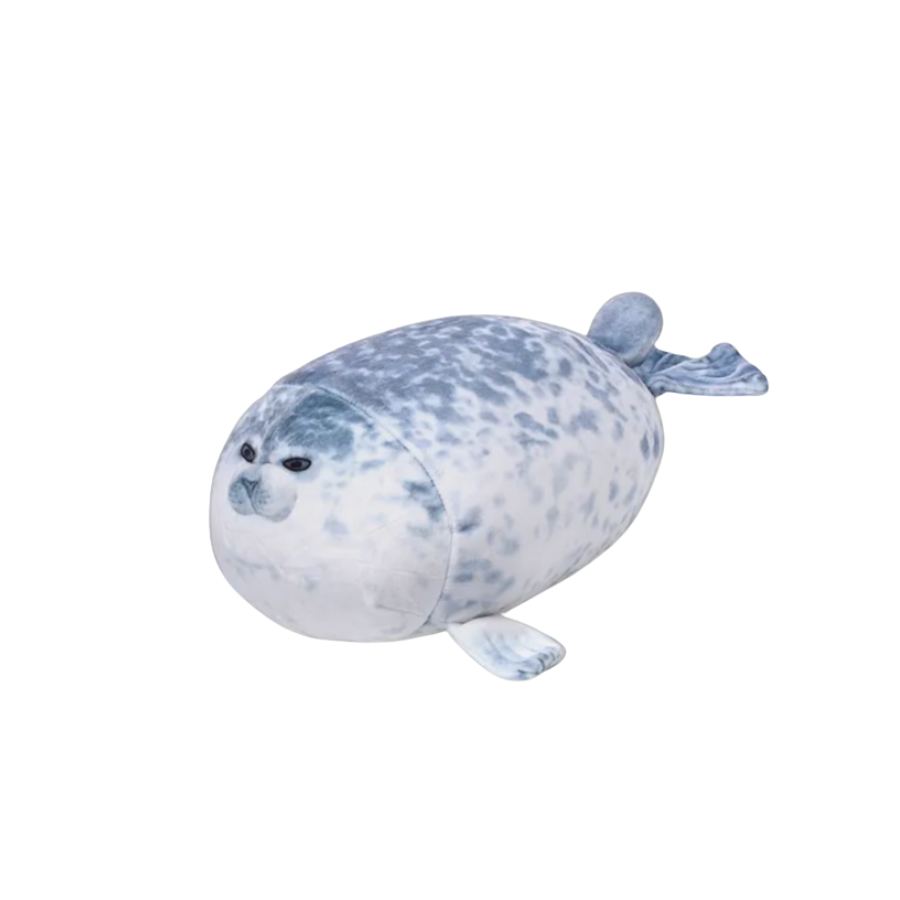 Мягкая плюшевая игрушка тюлень 40 см Серо-голубой (9115/40)