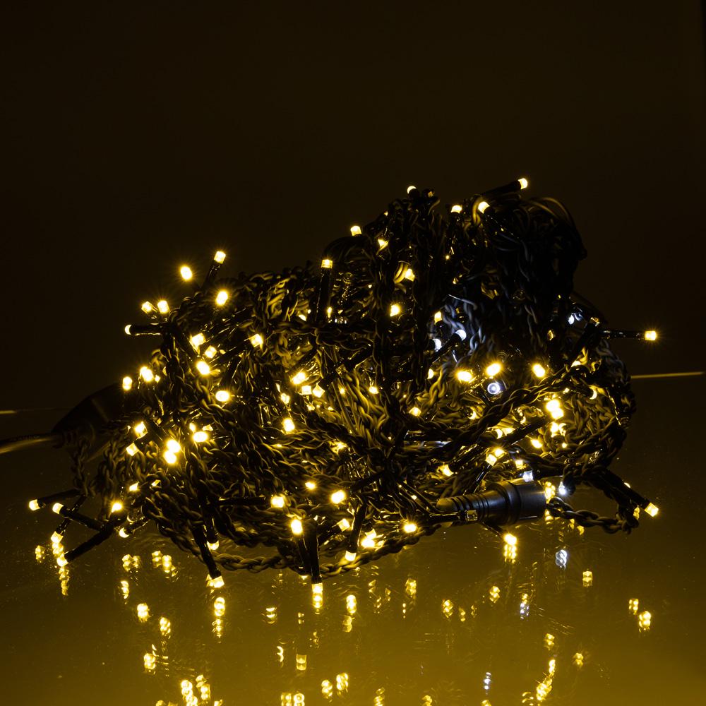 Гирлянда БаХрома уличная 600 LED 36 м 220 В Черный/Желтый (3902)