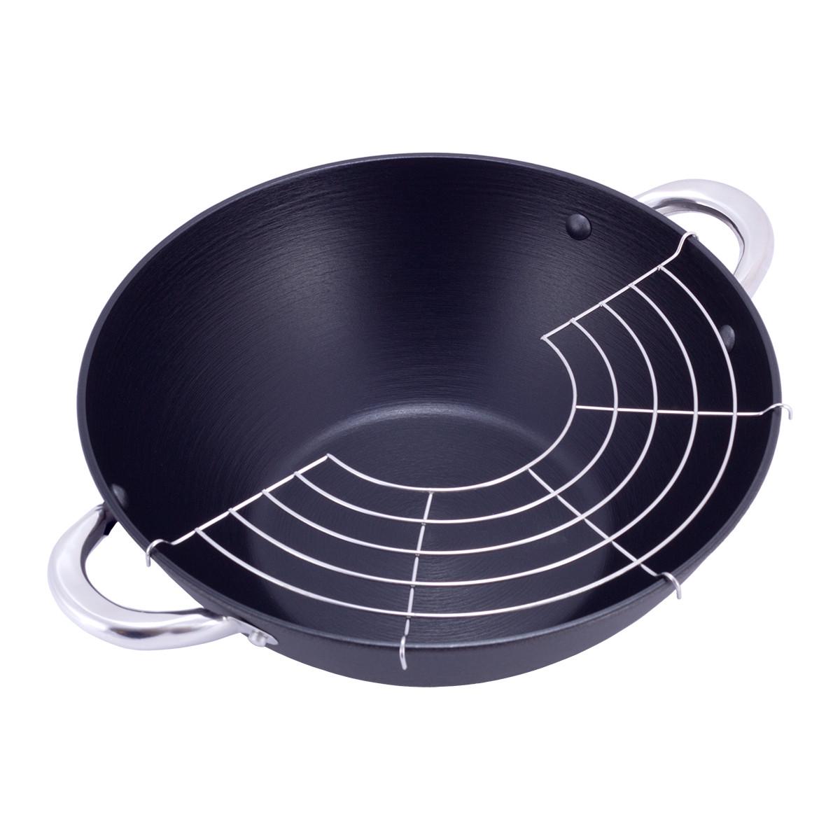 Котел чугунный для плова Kamille Wok KM-4807MR с антипригарным покрытием для индукции и газа 4,5 л (29-84-4807MR) - фото 2