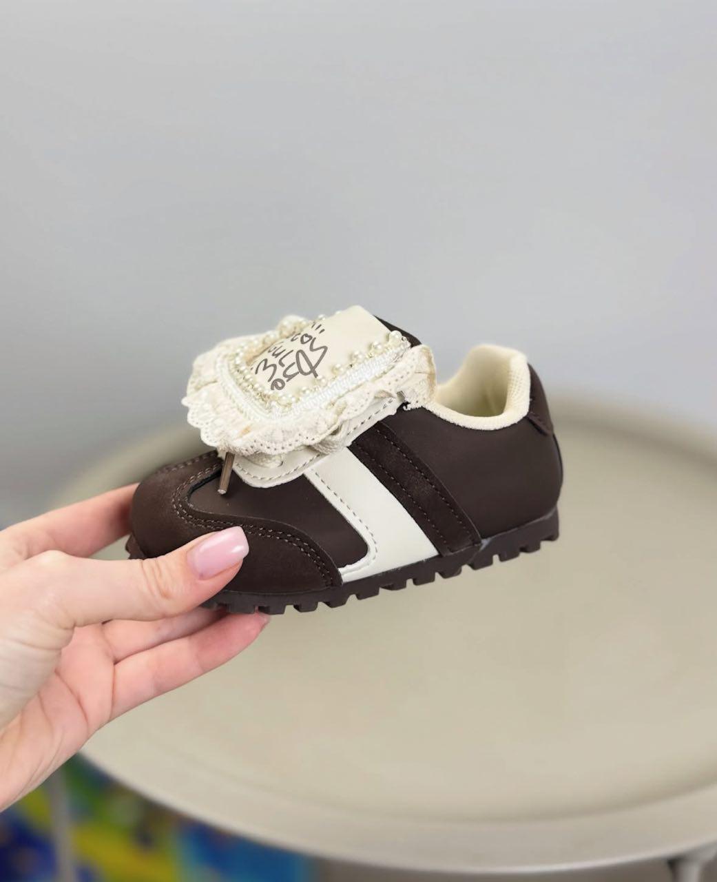 Кроссовки детские 1487 р. 23 Коричневый (25338881) - фото 4