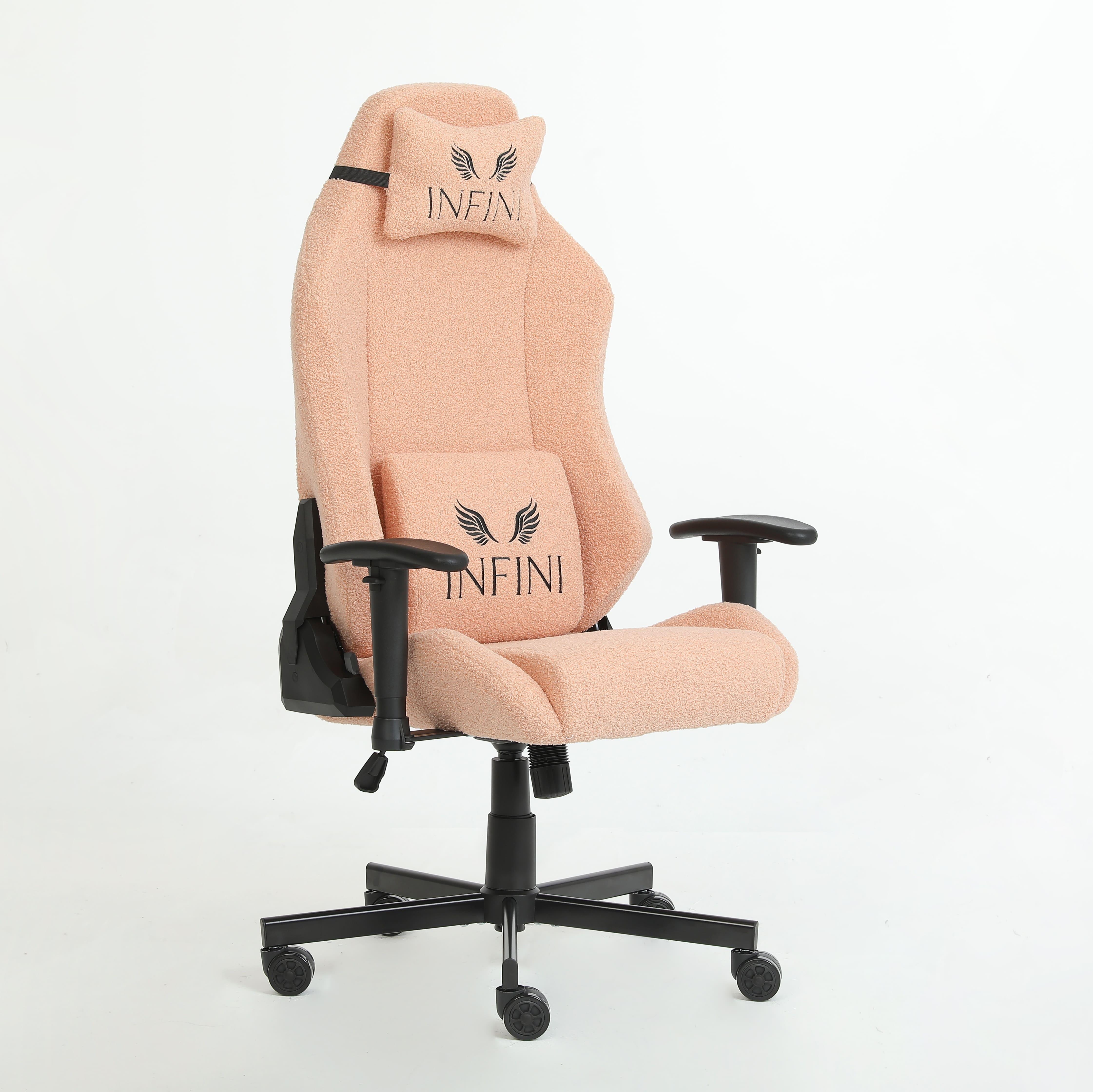 Компьютерное кресло из экомеха Infini BOUCLE Розовый (23505707)