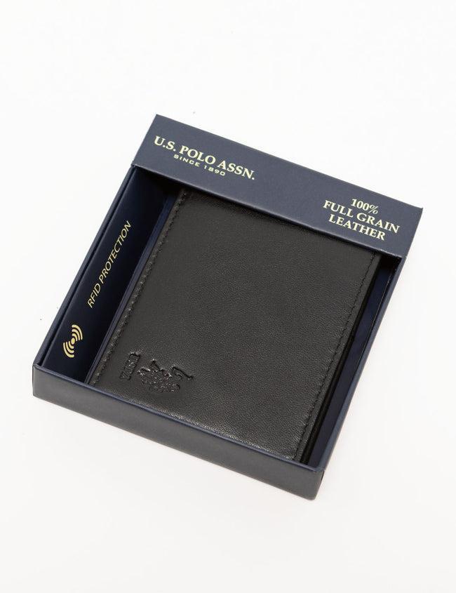 Велике Портмоне чоловіче U.S. Polo Assn Dorchester Hor. Wallet Чорний (2151466502) - фото 3