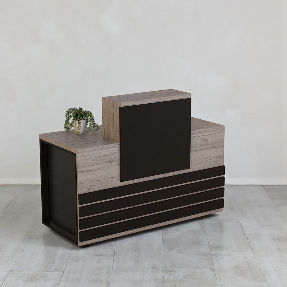 Стойка администратора Tobi Sho Ресепшн/5 центральная для офиса 1600х636х1090 мм Хортица/Черный