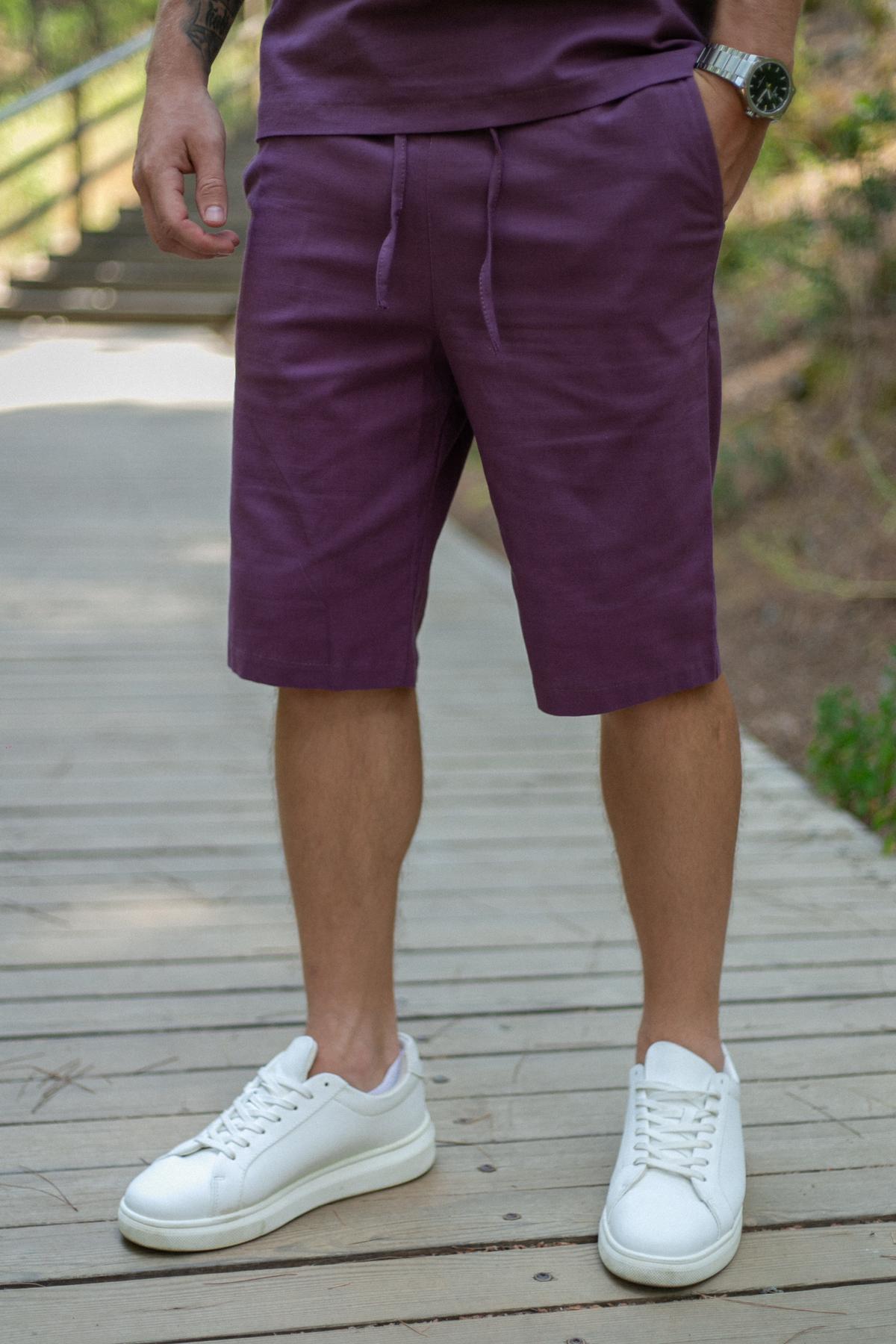 Костюм мужской Flax Intruder льняной S Фиолетовый (1624351714/3/1) - фото 6 Костюм мужской Flax Intruder льняной S Фиолетовый (1624351714/3/1) - фото 6