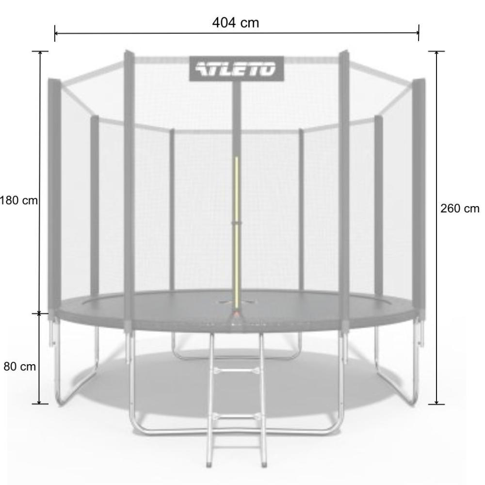 Батут дитячий Atleto з сіткою та драбинкою 404 см Чорний (42400464) - фото 3