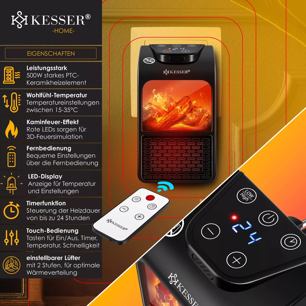 Тепловентилятор побутовий KESSER 10 м2 - фото 8 Тепловентилятор побутовий KESSER 10 м2 - фото 8