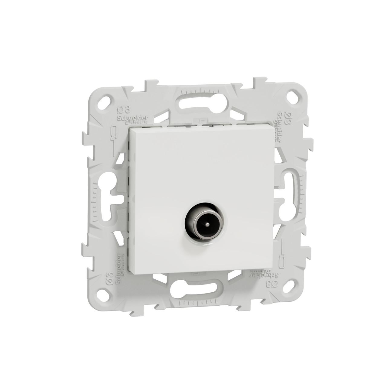 Розетка кінцева Schneider Electric Unica New ABS-UV TV 74,5 х74,5х35,5 мм Білий (NU546418)