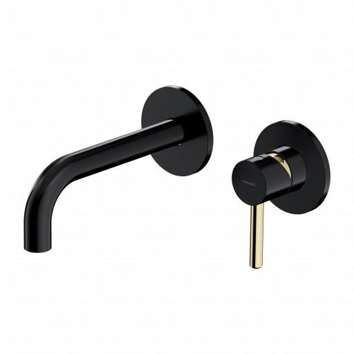 Смеситель для раковины Omnires Y Black/Gold (Y1215HBLGL)