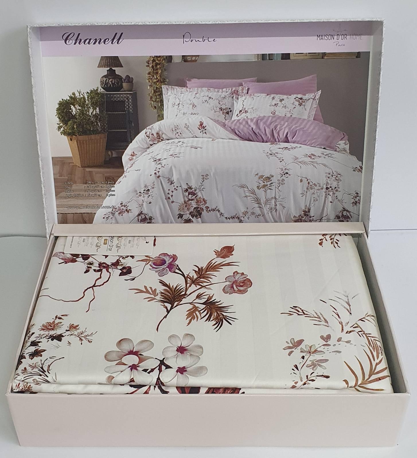 Комплект постельного белья Maison D'or Cатин 200х220 Chanell Dark Lilac (CN6124)