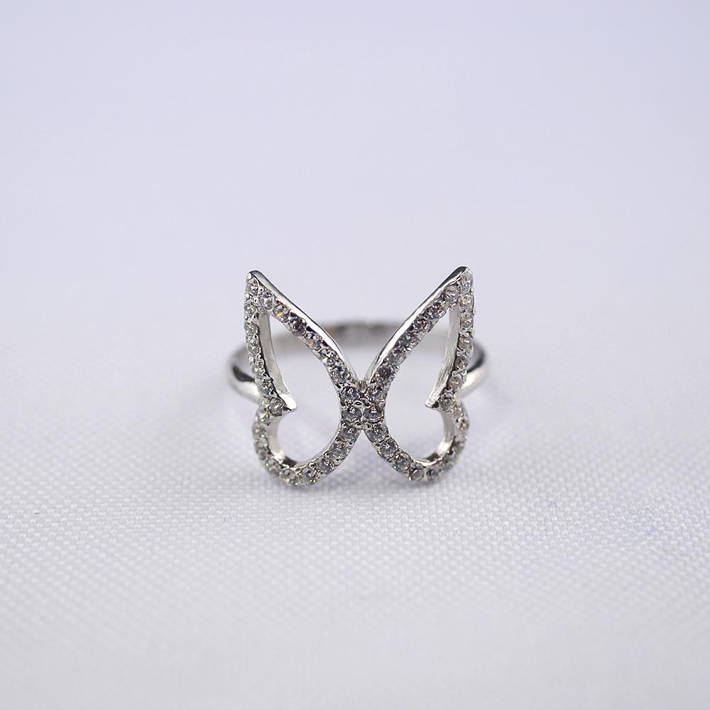 Серебряное родированное кольцо Бабочка р. 22 (29-kr) Серебряное родированное кольцо Бабочка р. 22 (29-kr)