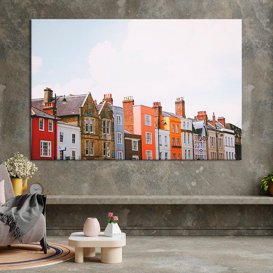 Картина город Разноцветная улица 120x80 см (A841-1)