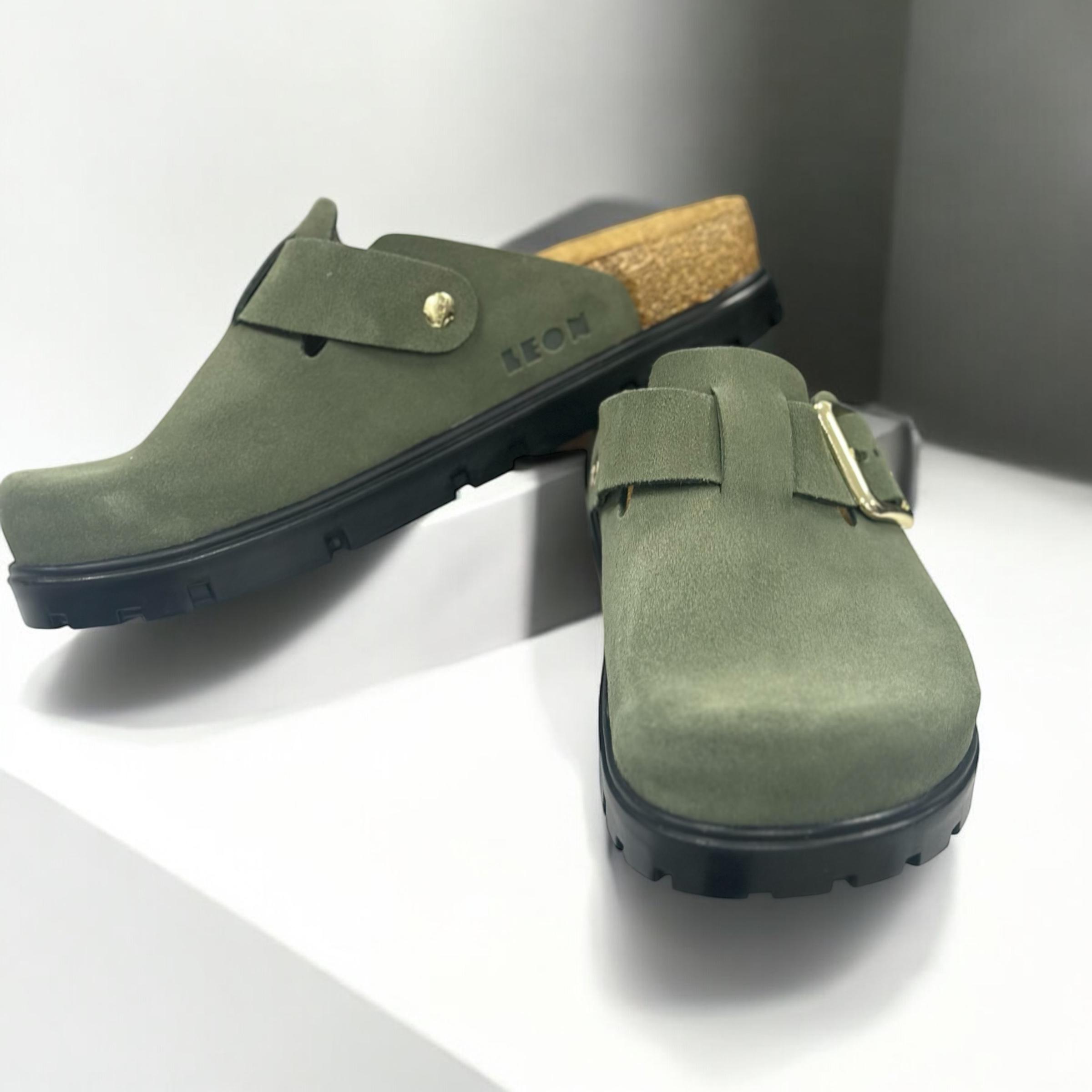 Сабо Leon жіночі замшеві р. 40 Зелений (6006.) - фото 2 Сабо Leon жіночі замшеві р. 40 Зелений (6006.) - фото 2