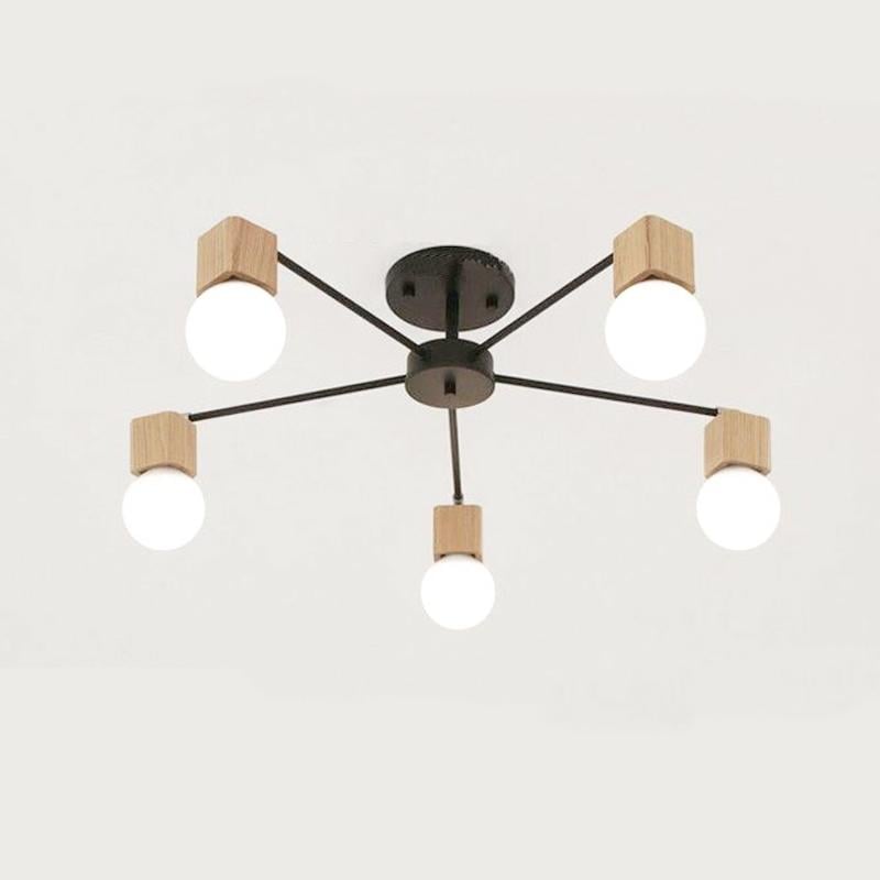 Люстра в скандинавському стилі Retro-5 Чорний