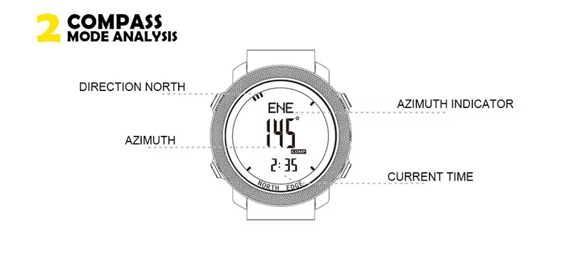 Часы мужские North Edge Apache 3 Black (99920) - фото 8