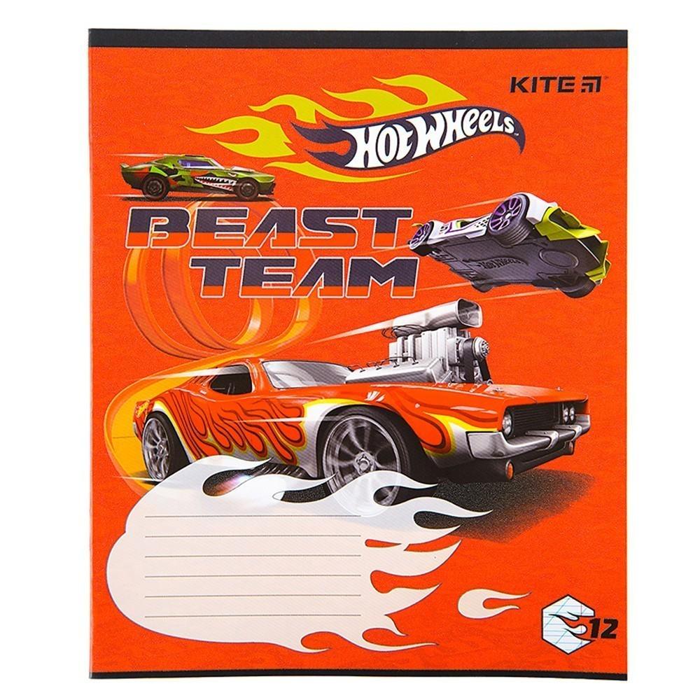 Комплект шкільних зошитів KITE Hot Wheels 12 аркушів 25 шт. (HW22-235_25pcs) - фото 5