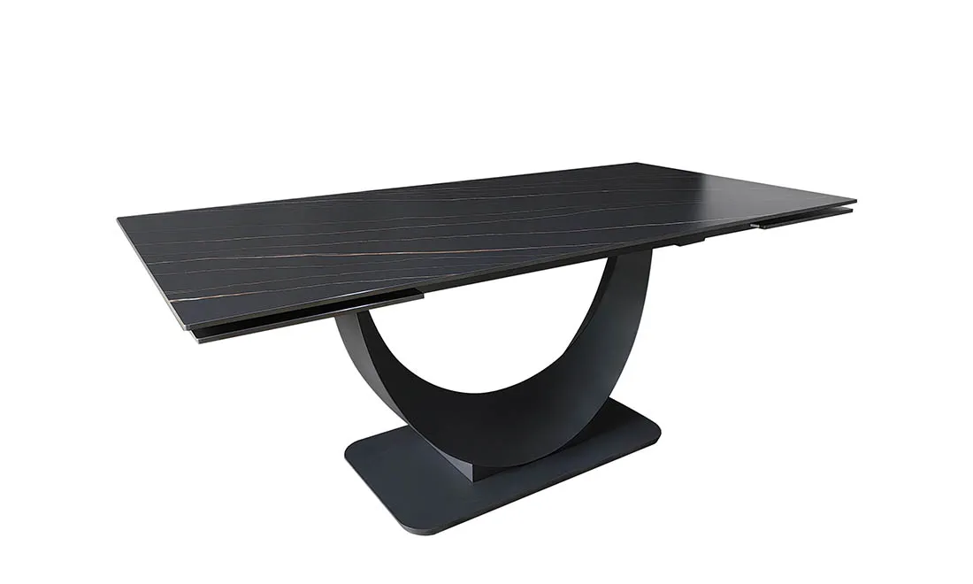 Стол Мун раскладной 1800/2600x900x750 мм Черный (728244)