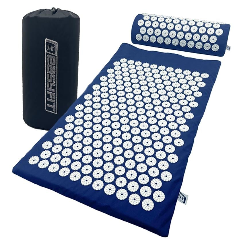 Килимок масажний Easyfit з подушкою аплікатор Кузнєцова Синій/Білий Килимок масажний Easyfit з подушкою аплікатор Кузнєцова Синій/Білий