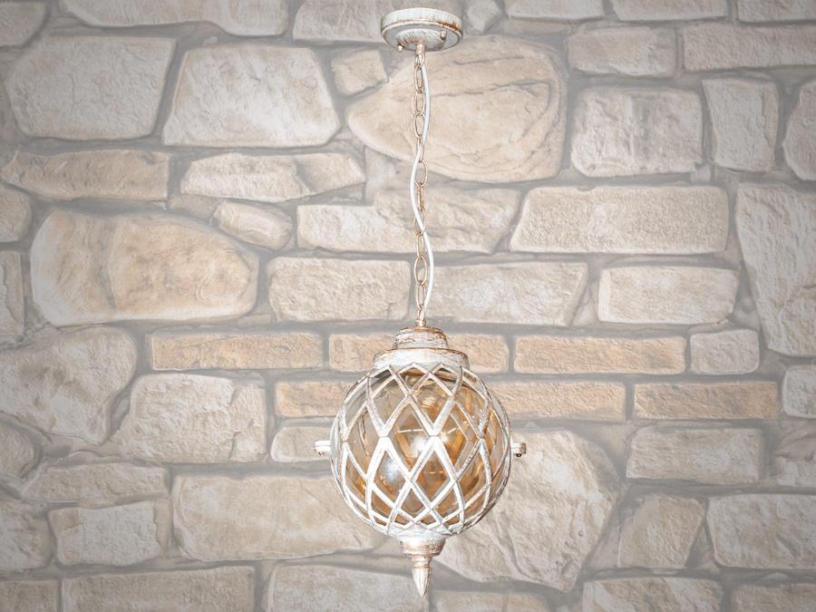 Садово-парковый светильник патрон Е27 Белый/Патина (DJ070-M-H WH)