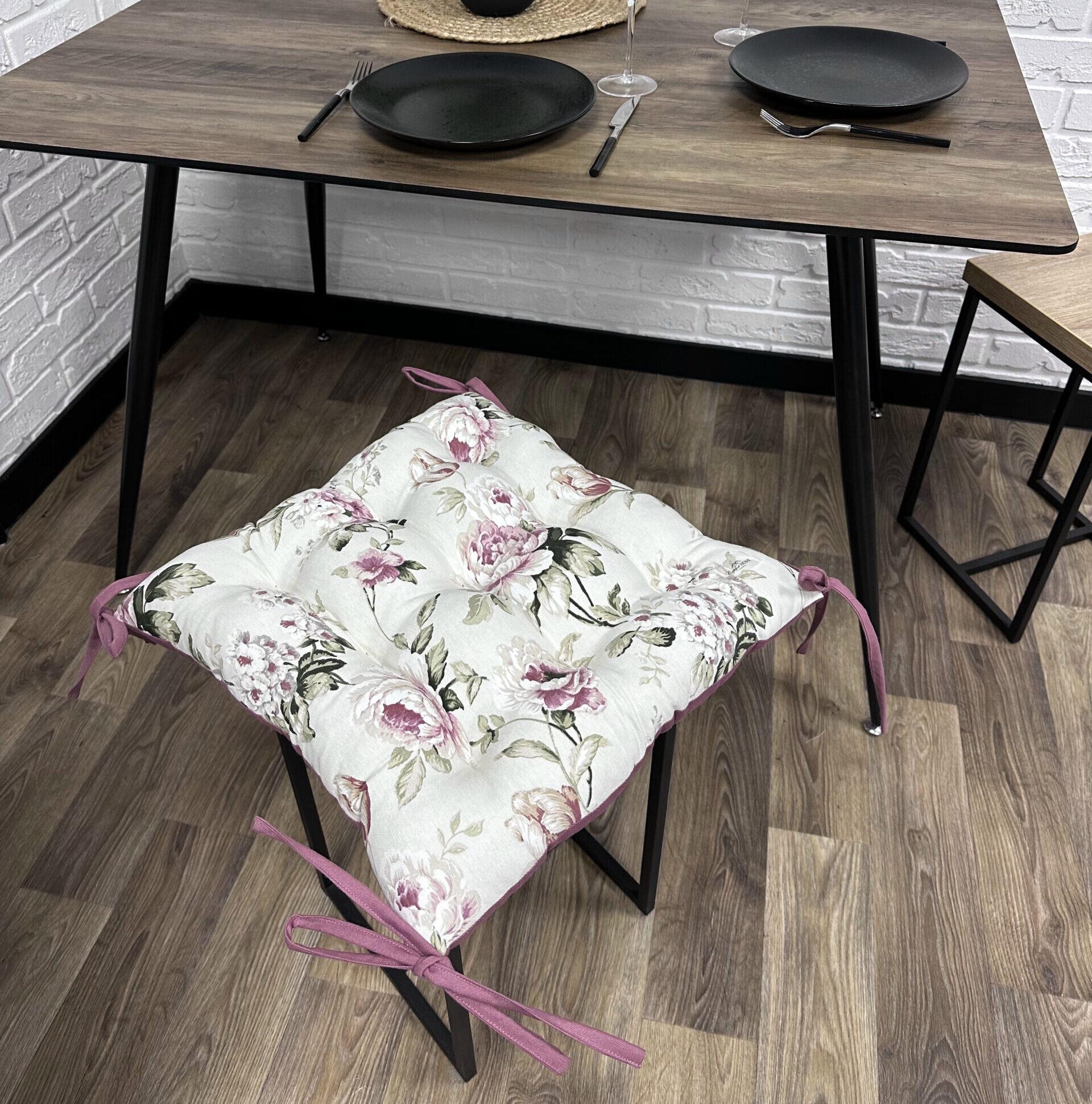 Сидушка Peonies Comfort Home на стул/кресло/садовая мебель 40х40 см