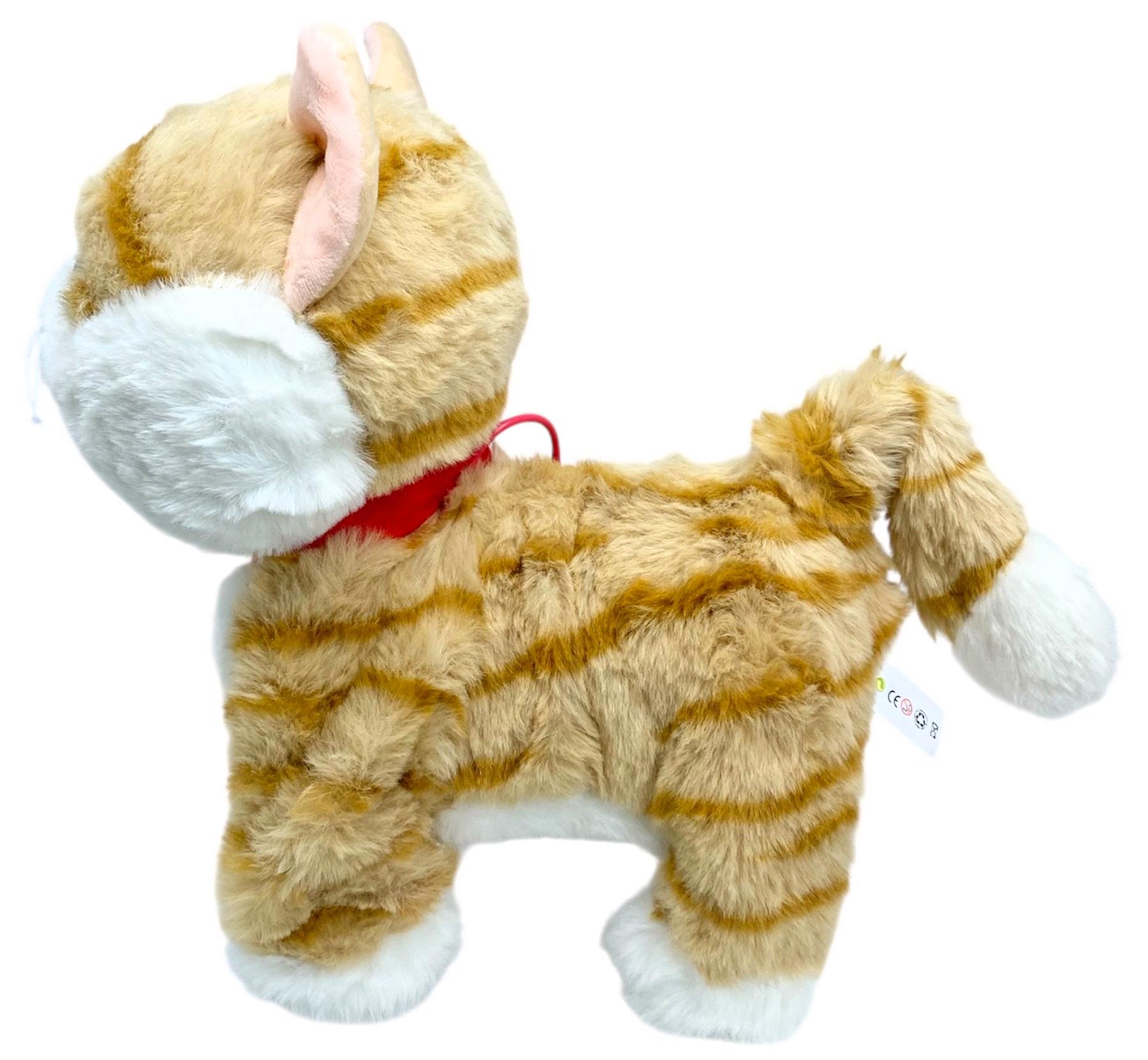 Інтерактивна іграшка м'яка Кошеня рухається/нявчить з повідцем Бежевий (27196534) - фото 3 Інтерактивна іграшка м'яка Кошеня рухається/нявчить з повідцем Бежевий (27196534) - фото 3