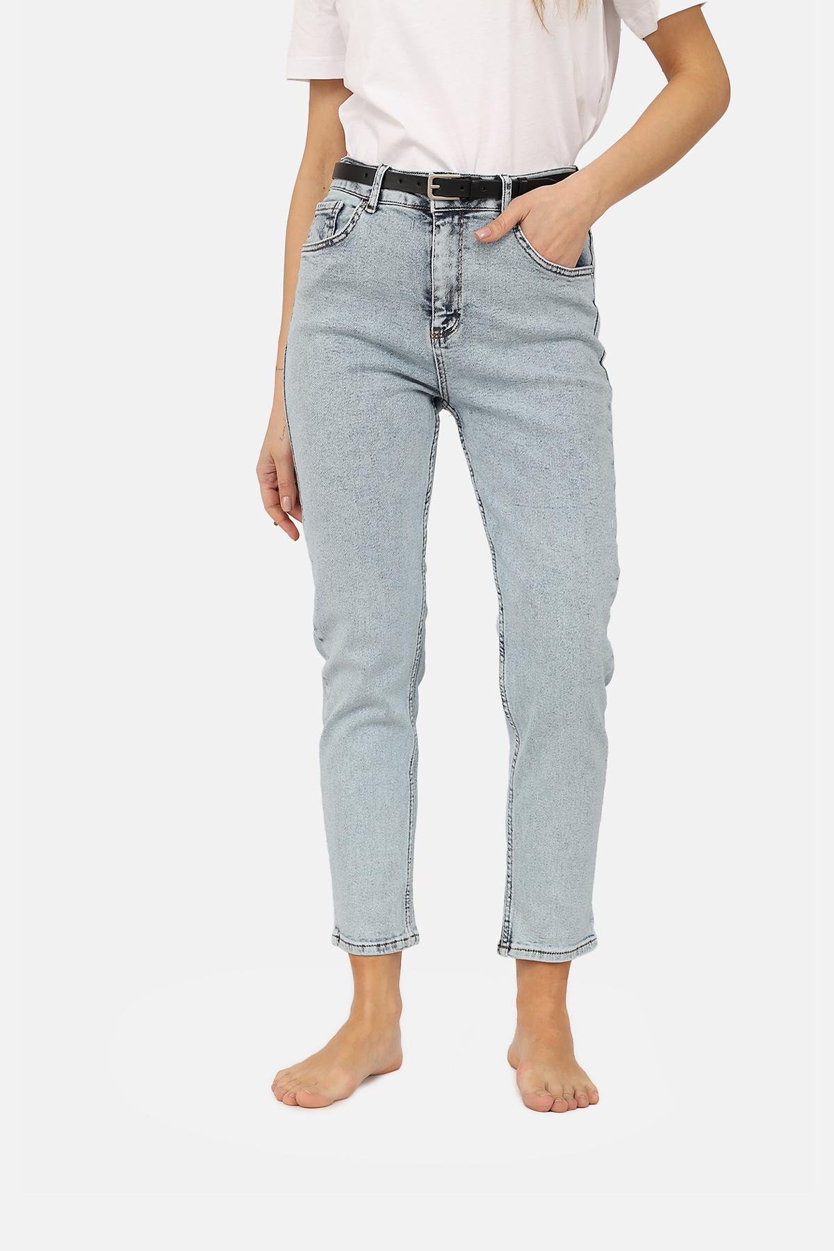 Джинсы женские Mom ЦБ-00273400 р. 46 Голубой (SKT001054732)